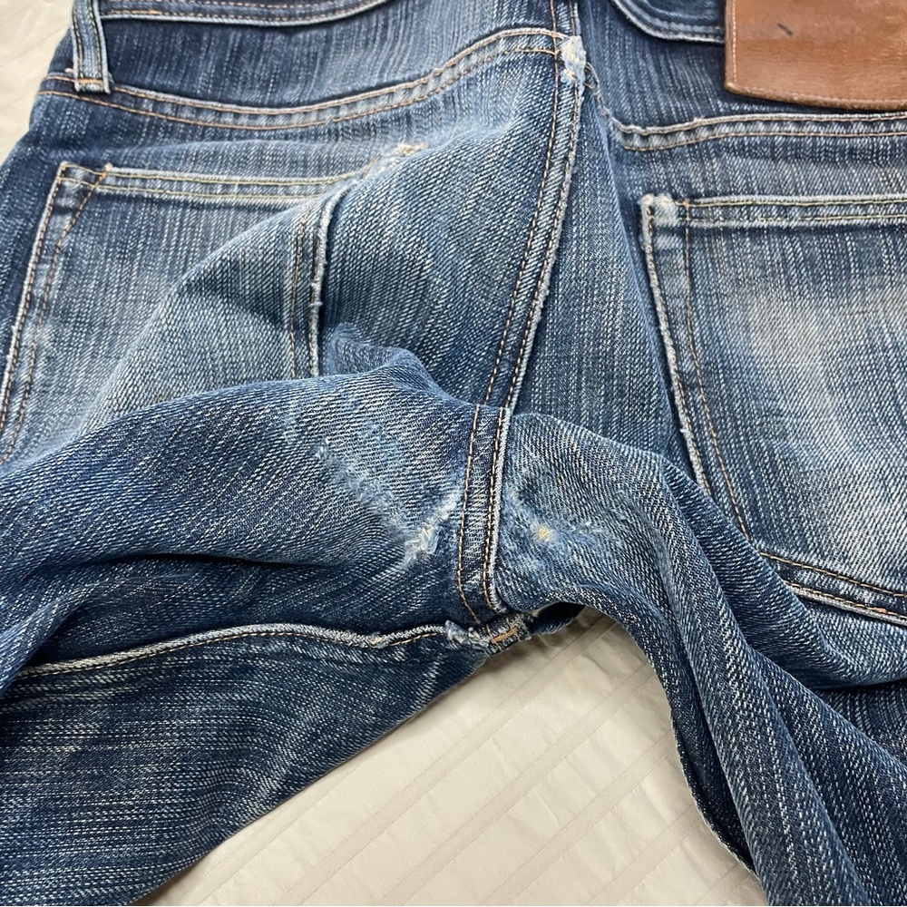 The Unbranded Brand UB269 18oz Indigo Slub Selvedge Jeans - Tapered Fit -Size 32 - Picture 5 of 12